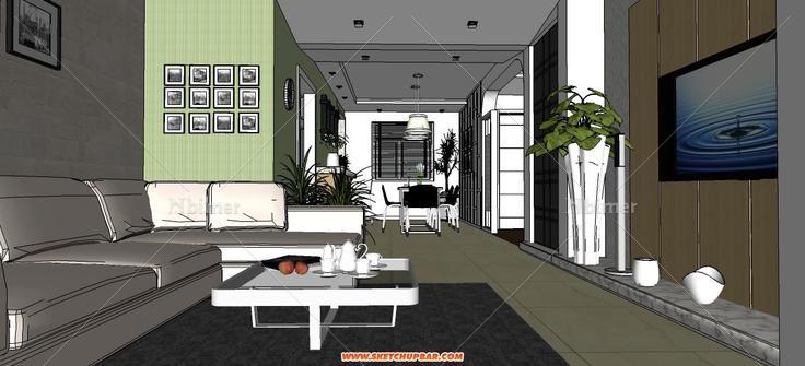 3d模型skp室内设计素材室内装修效果图模型等资料下载